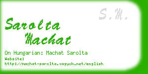 sarolta machat business card